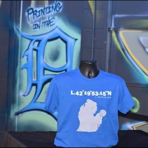 Men’s long sleeve tees, Lions blue, grey & white